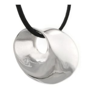 Sterling Silver Sculptured Slide Pendant w/ Suede & Silver Necklaces